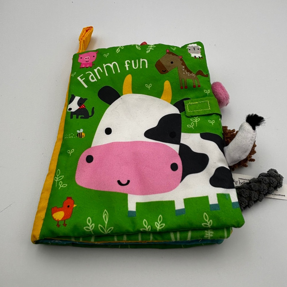 Farm Fun Soft Fabric Baby Sensory Book Dawn Machell Illustrated Animal Tails